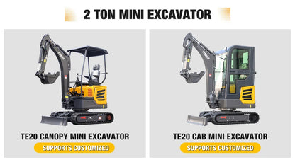 1 Ton Mini Excavator — Kubota Engine, EURO 5 Agricultural Digger, Customizable Compact Excavator for Sale