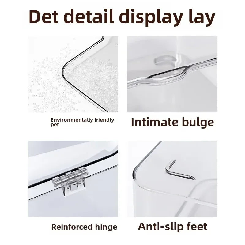 Acrylic Clear Storage Organizer Box – Clamshell Design for Home & Office Essentials