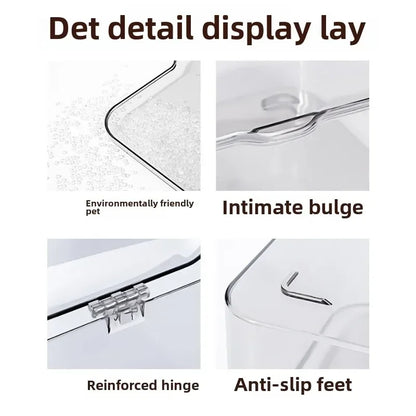 Acrylic Clear Storage Organizer Box – Clamshell Design for Home & Office Essentials