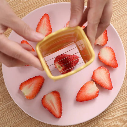 2-in-1 Cup Slicer and Potato French Fries Cutter - Versatile Kitchen Gadget for Slicing Fruits, Vegetables, and More