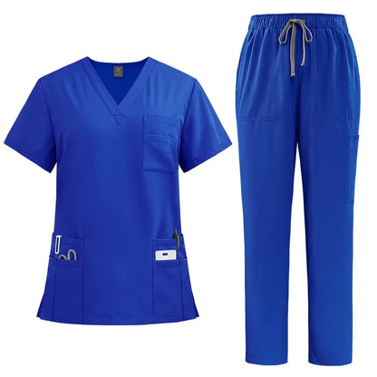 Classic Nurse Scrubs Set for Men - Medical Uniform with Surgical, Dental, and Clinical Accessories, Top and Pants Workwear