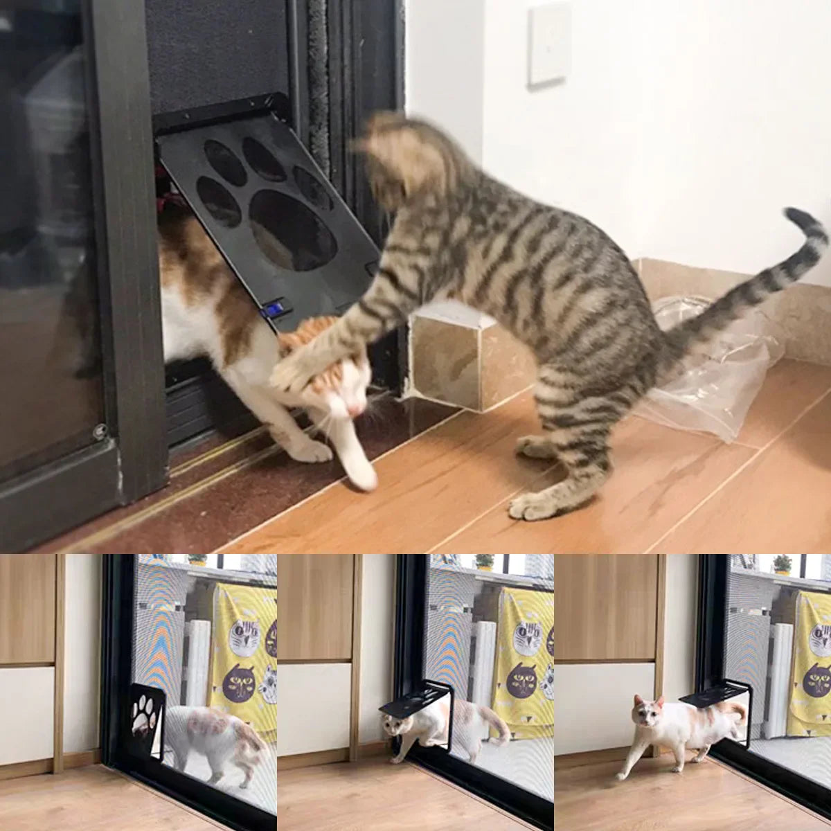 Secure Entry Solution: Pet Door with Lockable Magnetic Screen - Easy Install for Outdoor Dogs & Cats, Stylish Access to Your Garden