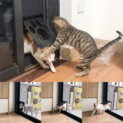 Secure Entry Solution: Pet Door with Lockable Magnetic Screen - Easy Install for Outdoor Dogs & Cats, Stylish Access to Your Garden