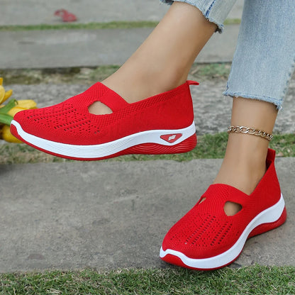 Women’s Casual Summer Sneakers - Lightweight Solid Flat Shoes for Everyday Four Season Wear