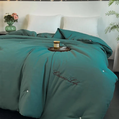 CARA CARLE 100% Natural Mulberry Silk Comforter - Luxury Warm Duvet Filler Blanket For King Queen Twin Single Couple Beds