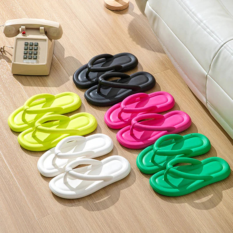 New Summer Candy Color Flip Flops | Cute Soft Sole Eva Beach Slippers | Fashion Sandals for House & Bathroom