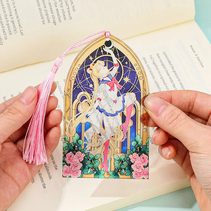 Cherry Blossom Acrylic Tassel Bookmark — Romantic Gift for Women, Book Lovers, Mother's Day & Teacher Gift