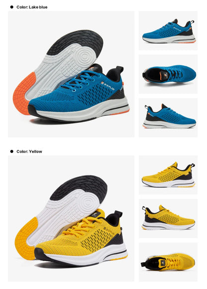 Baasploa Men’s Sport Shoes – Breathable Mesh Running & Casual Sneakers, Non-Slip Comfortable Outdoor Walking Shoes