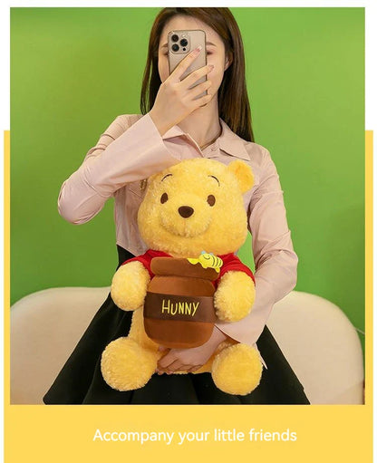 35–55cm Winnie the Pooh Plush Toy — Anime Disney Honey Jar Soft Stuffed Pooh Bear for Kids, Children, Kawaii Birthday Gift