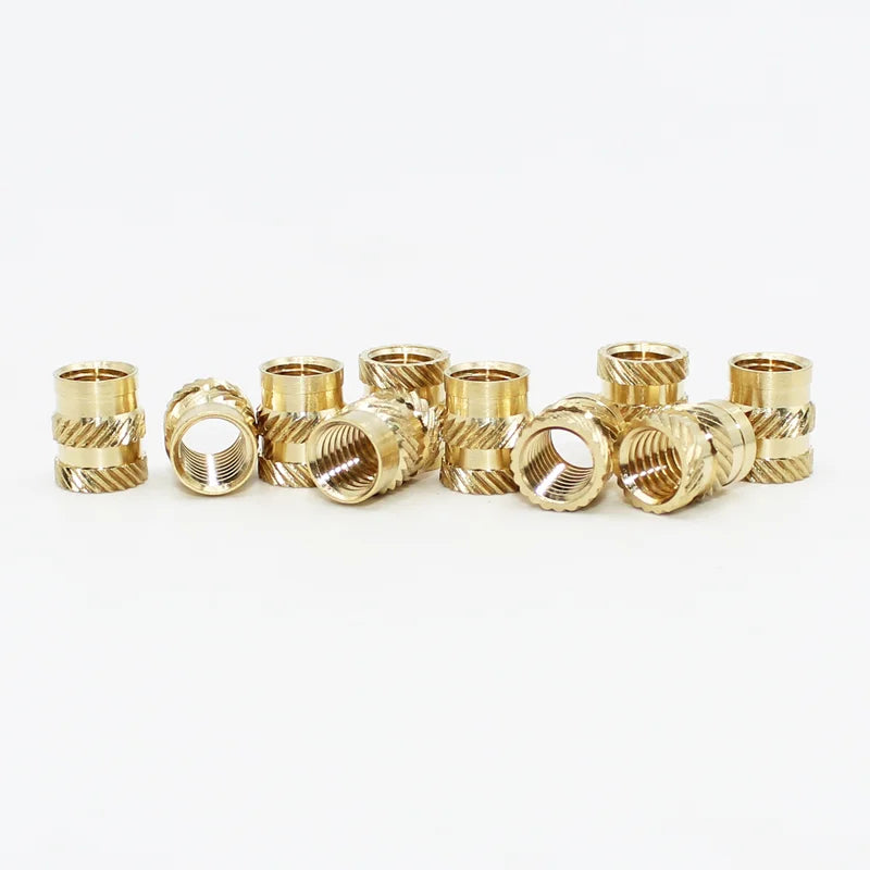Brass Threaded Insert Nut Kit M2–M8 – Heat Set Knurled Copper Nuts for 3D Printing & Plastic Injection