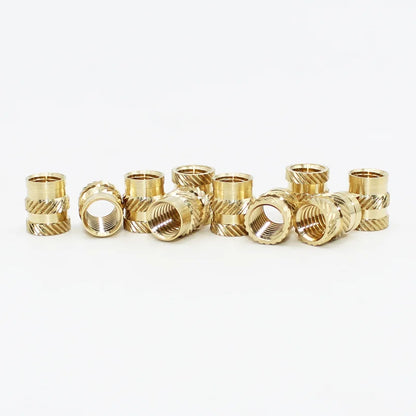 Brass Threaded Insert Nut Kit M2–M8 – Heat Set Knurled Copper Nuts for 3D Printing & Plastic Injection