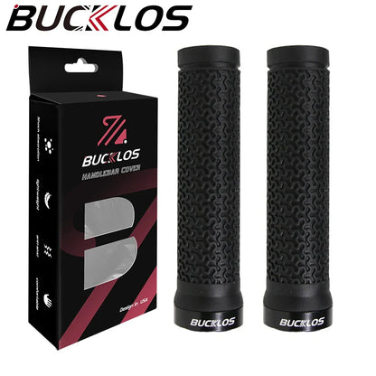 BUCKLOS Lock-On Bicycle Handlebar Grips — Anti-Slip Waterproof MTB Damping Cuffs for Mountain Bikes