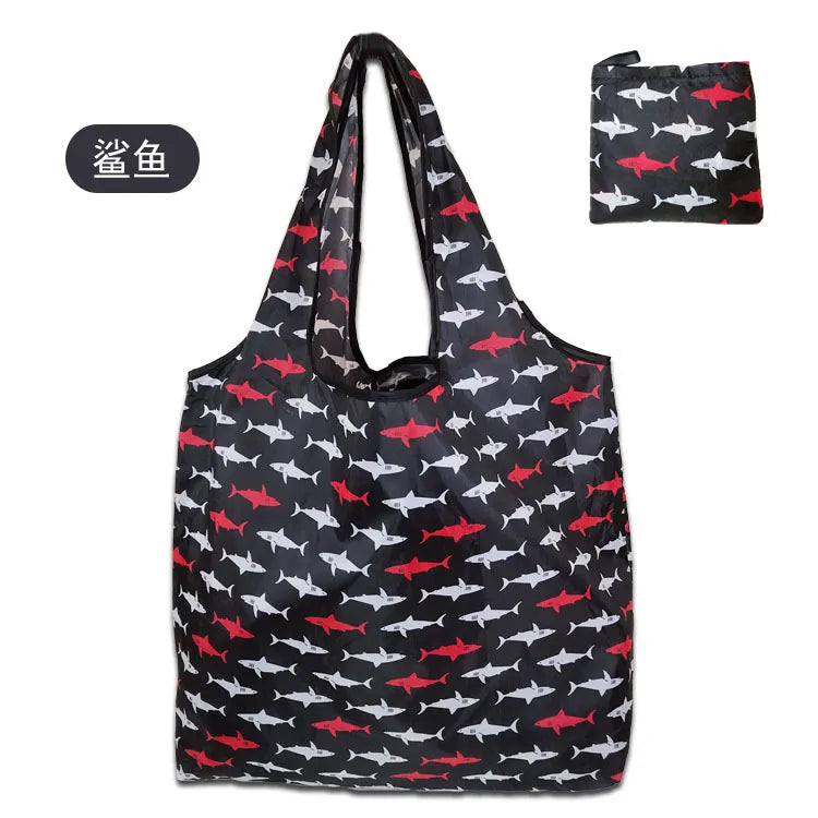 Large Foldable Reusable Shopping Tote Bag – Eco-Friendly Grocery & Beach Storage Shoulder Bag, Multi-Purpose Carry Pouch