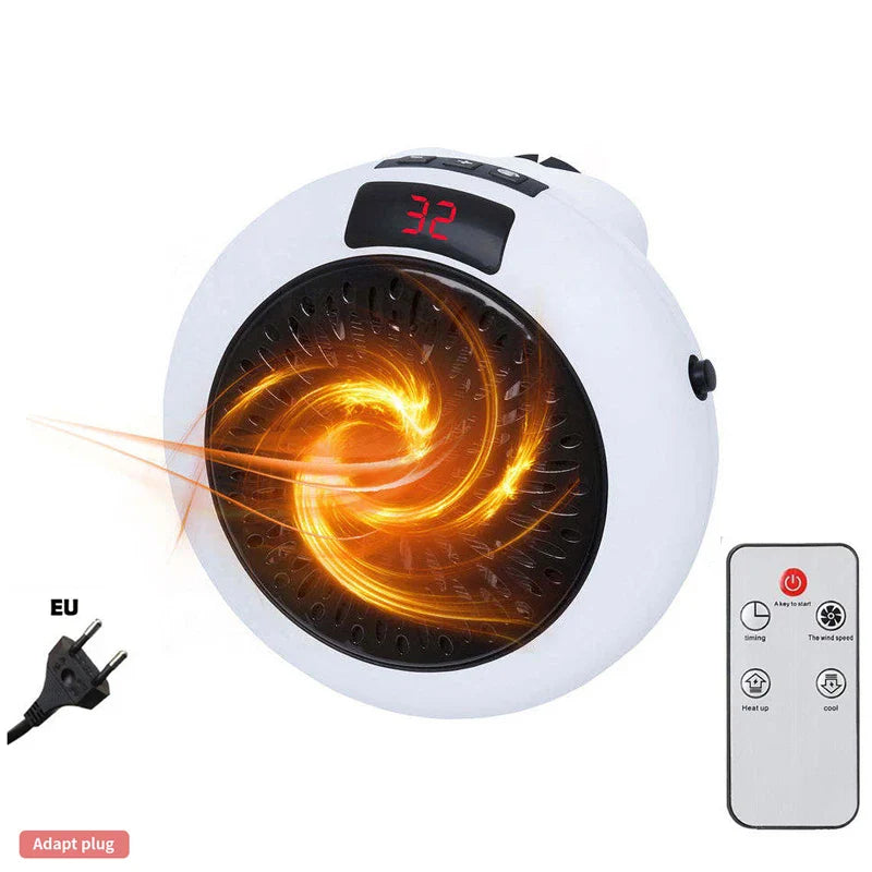 Portable Electric PTC Ceramic Heater — Mini Hot Air Fan for Home, Desktop, or Wall Mount Winter Heating