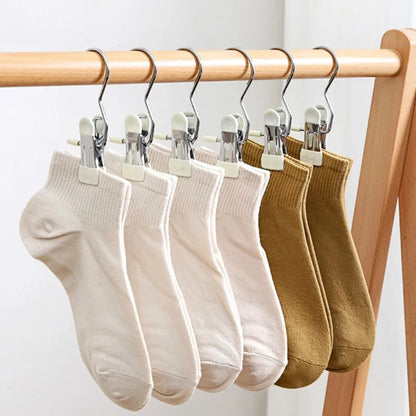 10pcs Stainless Steel Clothespins: Laundry Clothes Pegs with Hook - Portable Hanging Clothes Clips for Closet Organization