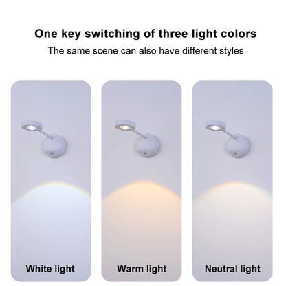 Motion Sensor Night Light Wireless USB LED | Kitchen Bedroom Living Room Wall Lamp | Indoor Lighting USB Rechargeable