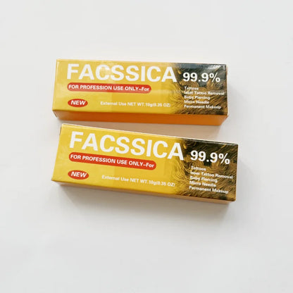 Newest 99.9% FACSSICA Tattoo Removal Cream – 10g for Permanent Makeup, Microblading, Eyebrow & Lip Care