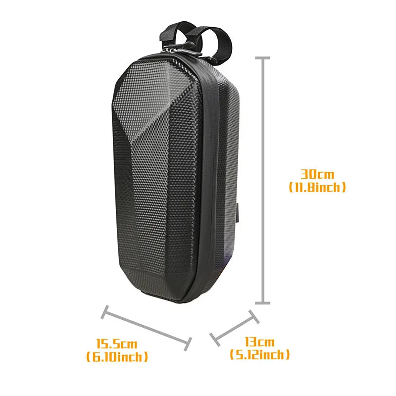 Premium EVA Hardshell Electric Scooter Bag - Waterproof, Front-Mounted, Secure-Fit, Ideal for Commuters and Adventurers