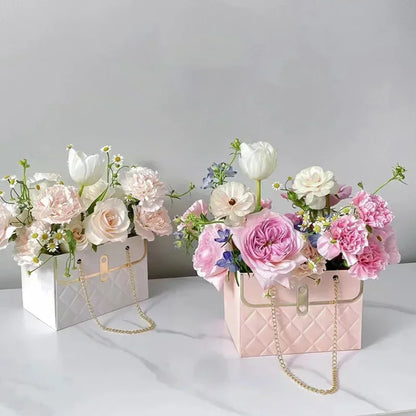 Flower Box Rose Packaging – Portable Gift Box for Valentine’s Day, Birthday, Party, Candy & Cake Wrapping