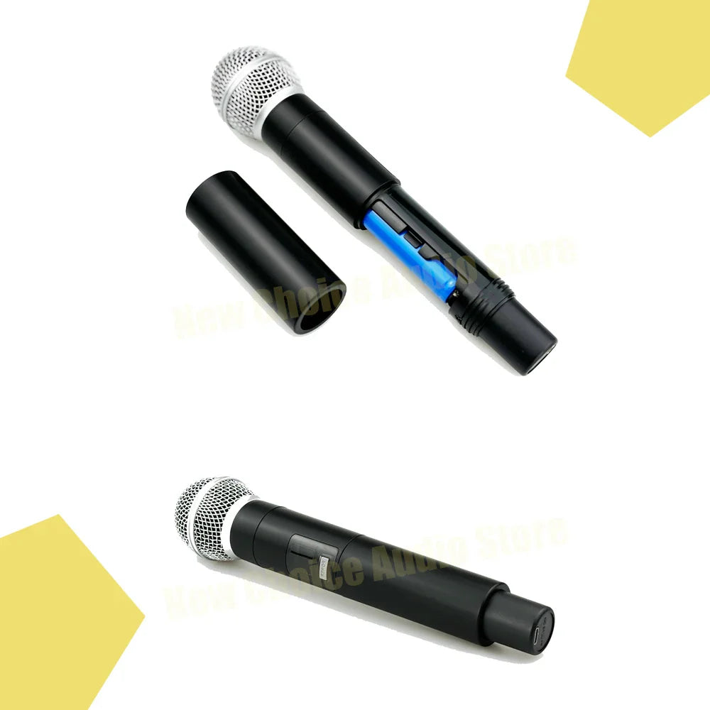 GLXD4 Professional Wireless Microphone – Dual Channel UHF Rechargeable Mic for Stage, Speeches & Live Streaming