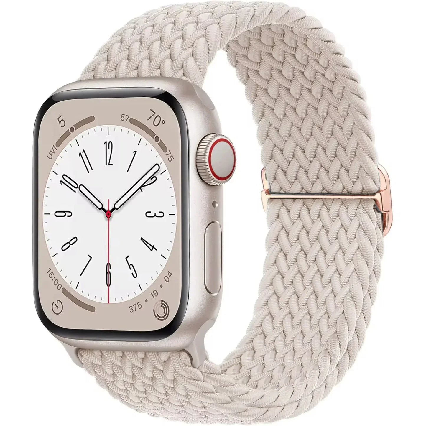 Braided Solo Loop Apple Watch Ultra Band – Elastic Nylon Sport Bracelet for iWatch SE, Series 3–9 (38mm–49mm) Strap