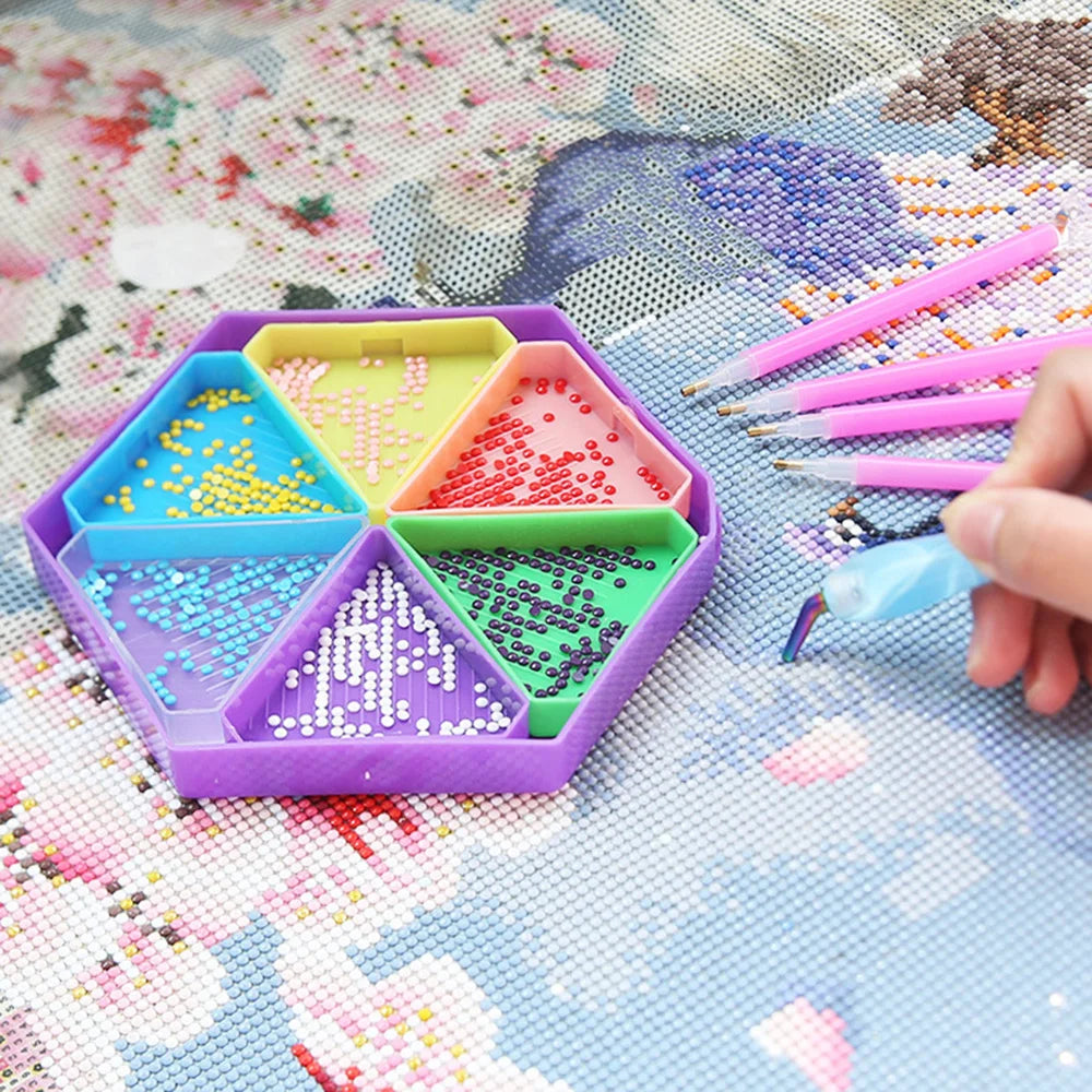 Removable 6 Slot Diamond Painting Storage Containers – Large Trays & Accessories