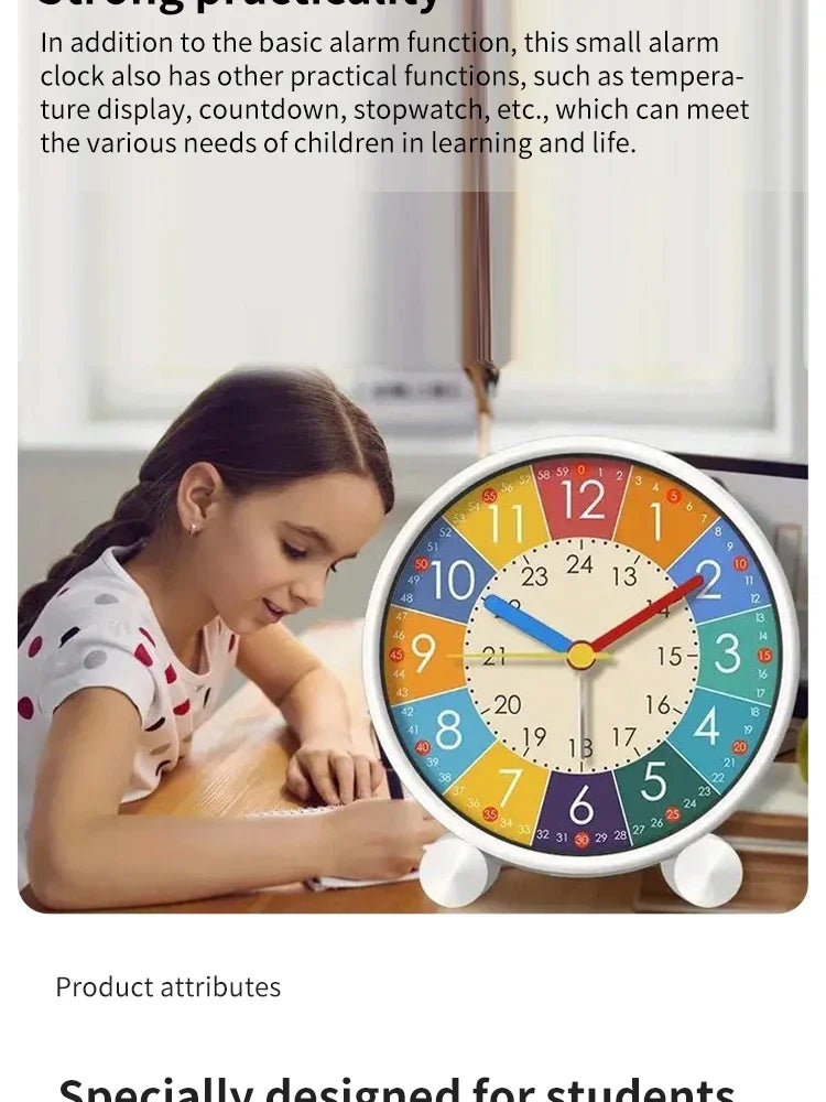 Early Learning Children’s Desktop Alarm Clock – Silent Wake-Up Clock for Bedroom & Living Room