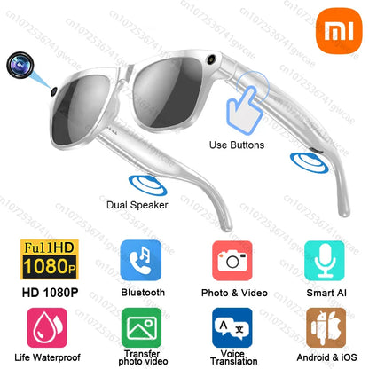 Xiaomi MIJIA 1080P HD AI Smart Glasses — Cat GPT, 100MP Camera, Bluetooth Calls, Voice Assistant, 260mAh Battery