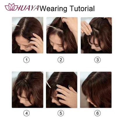 Synthetic Air Bangs Clip-In Hair Extension - Invisible Natural Front Fringes Fiber Hair Accessory