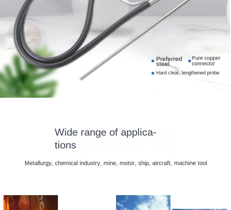 Auto Cylinder Stethoscope — Mechanics Tool for Car Engine Diagnostics and Automotive Sound Detection