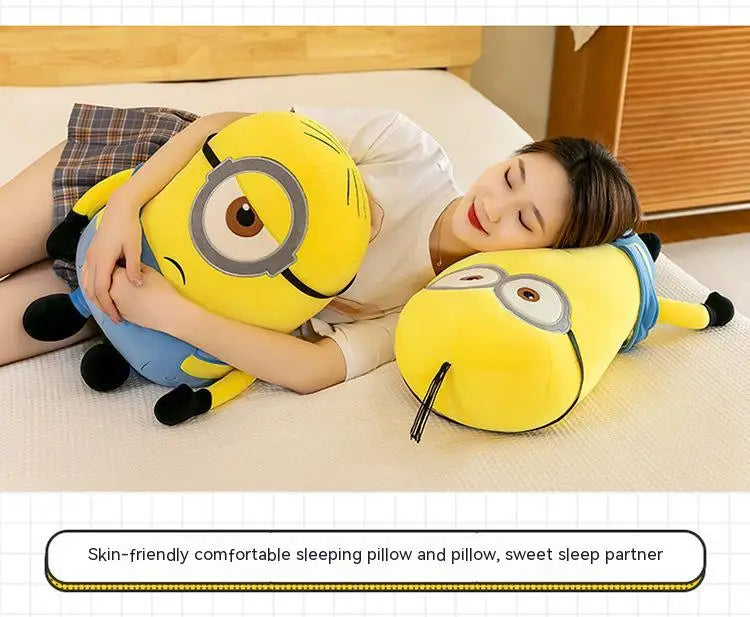 Cute Minions Plush Toy – Yellow Bob & Stuart Soft Dolls in Jeans, Perfect Christmas & Birthday Gift (1pcs)