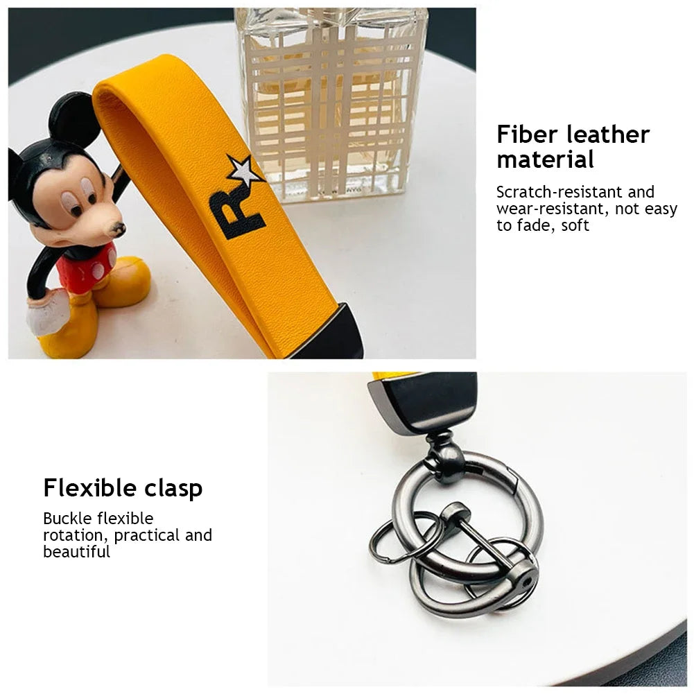 Durable Yellow Multi-Pendant Key Holder Strap – Nylon Webbing Game Keychain, Key Ring & Keyfob