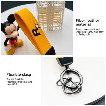 Durable Yellow Multi-Pendant Key Holder Strap – Nylon Webbing Game Keychain, Key Ring & Keyfob