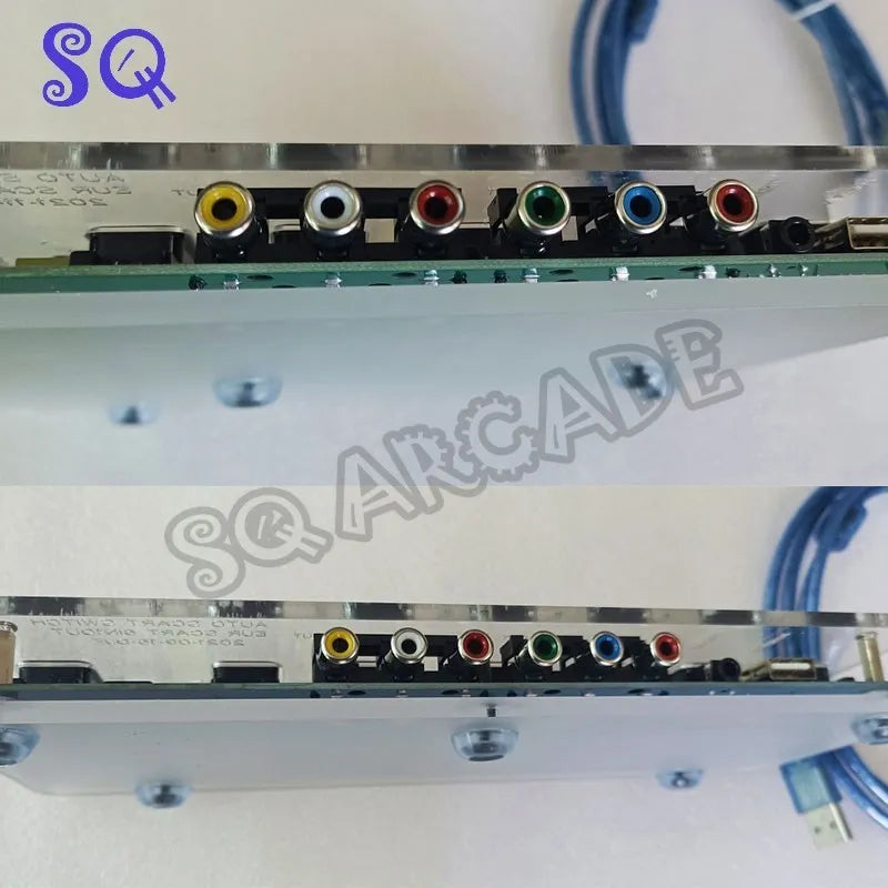 6-in-1 Video SCART Distributor & Automatic Converter – RCA/SVHS/AV TV Audio Switcher with Acrylic Case