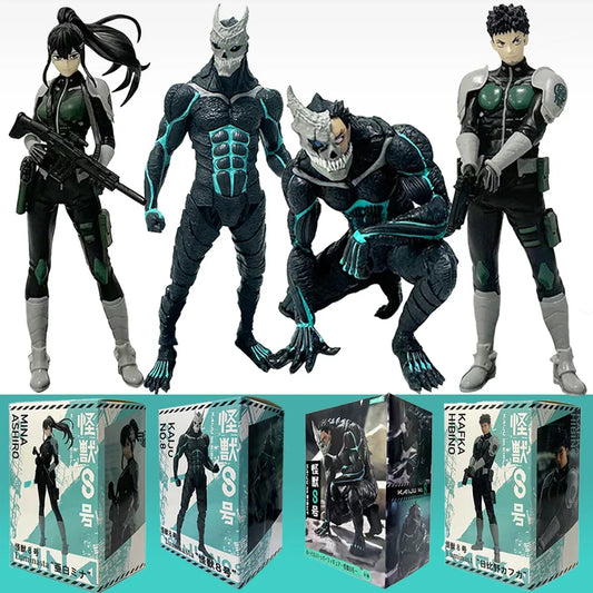 In Stock 1-4PCS Kaiju No. 8 Anime Figures — Kafka Hibino & Mina Ashiro PVC Action Dolls Toy Model Gifts for Kids