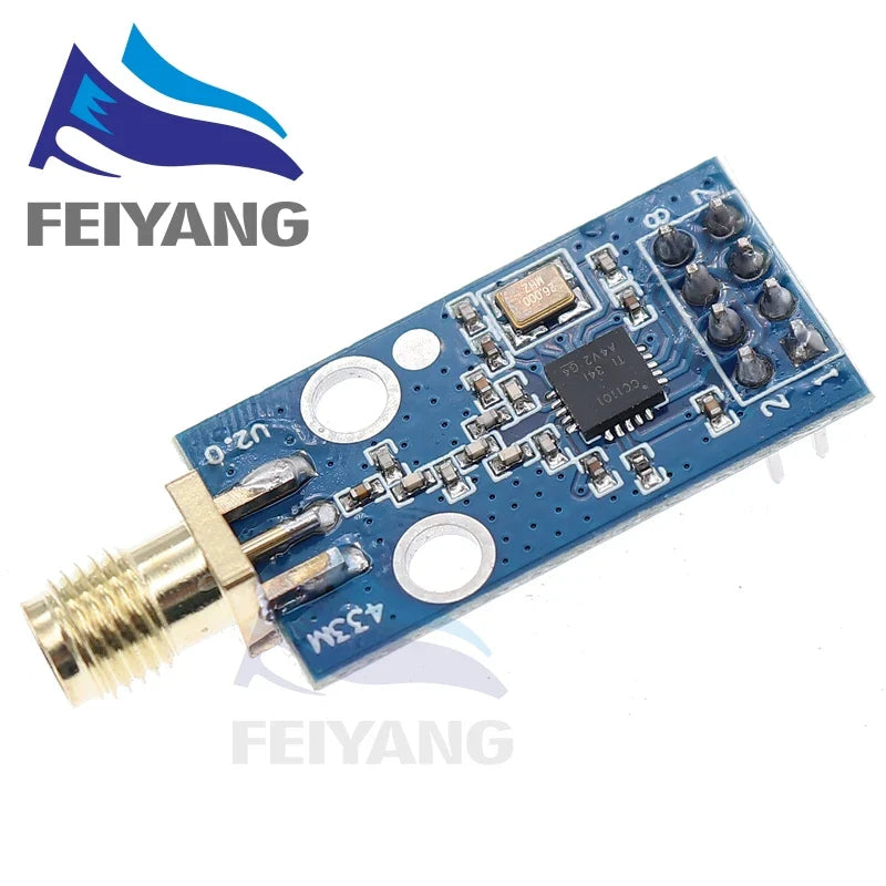CC1101 433MHz Wireless Transceiver Module — SMA Antenna, Arduino-Compatible Wireless Communication Module