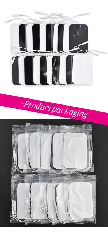 100/50pcs 5x5cm Muscle Stimulator Electrode Pads – Self-Adhesive Non-Woven Replacement for TENS Therapy Machines