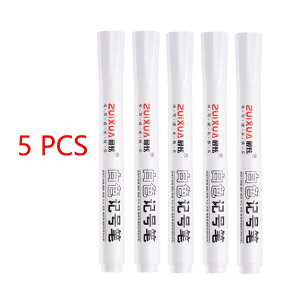 Waterproof White Paint Marker Pens 2.0mm 1/3/5PCS – Oil-Based Fine Tip for DIY Crafts, Sketching & Art