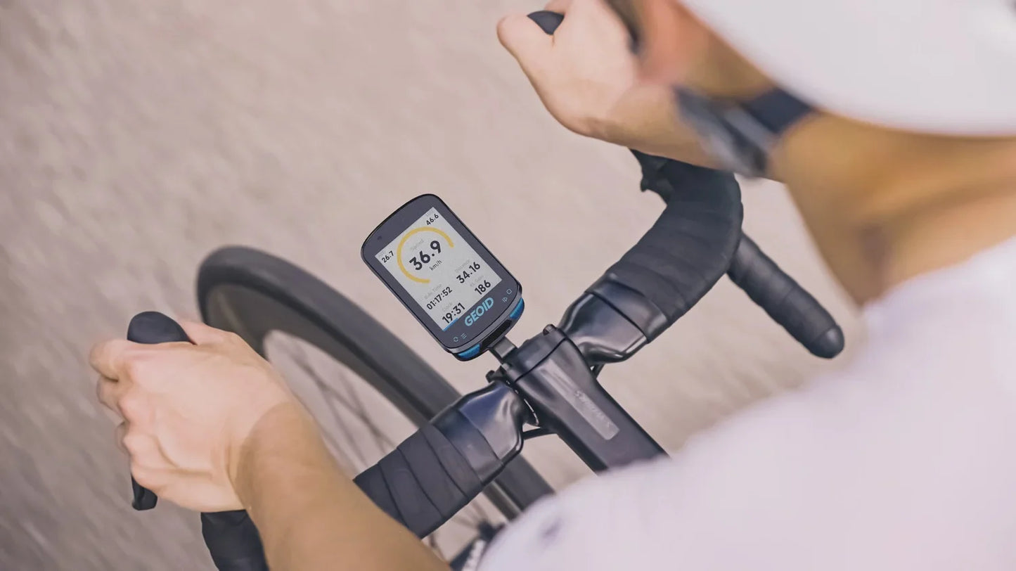 GPS Navigation Bike Computer - Colorful Screen Geoid CC600, Wireless Speedometer, GPX, Wifi Cycling Odometer, ANT+ Indoor Power
