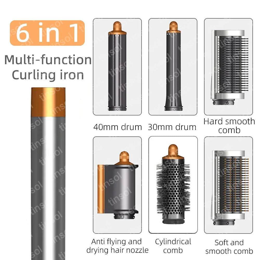 6-in-1 High-Speed Hair Styler - 110,000 RPM Ionic Hair Dryer & Automatic Curling Set