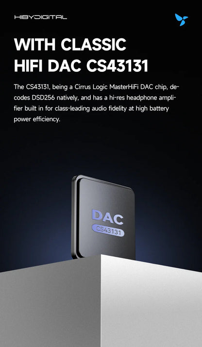 HiBy Digital M300 Android 13 Music Player - MP3, HiFi Audio, Bluetooth, WiFi, USB DAC, DSD, FM Radio, Dual Mic, Built-in Speaker, 29hr Battery