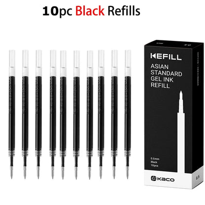 KACO Metal Clip Gel Pen - 0.5mm Black Ink Quick Dry Signature Pen with 800M Smooth Writing Capacity