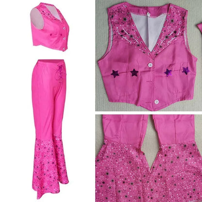 Women’s Pink Princess Cosplay Costume - Complete Outfit with Suit, Scarf & Hat for Comic Con & Halloween