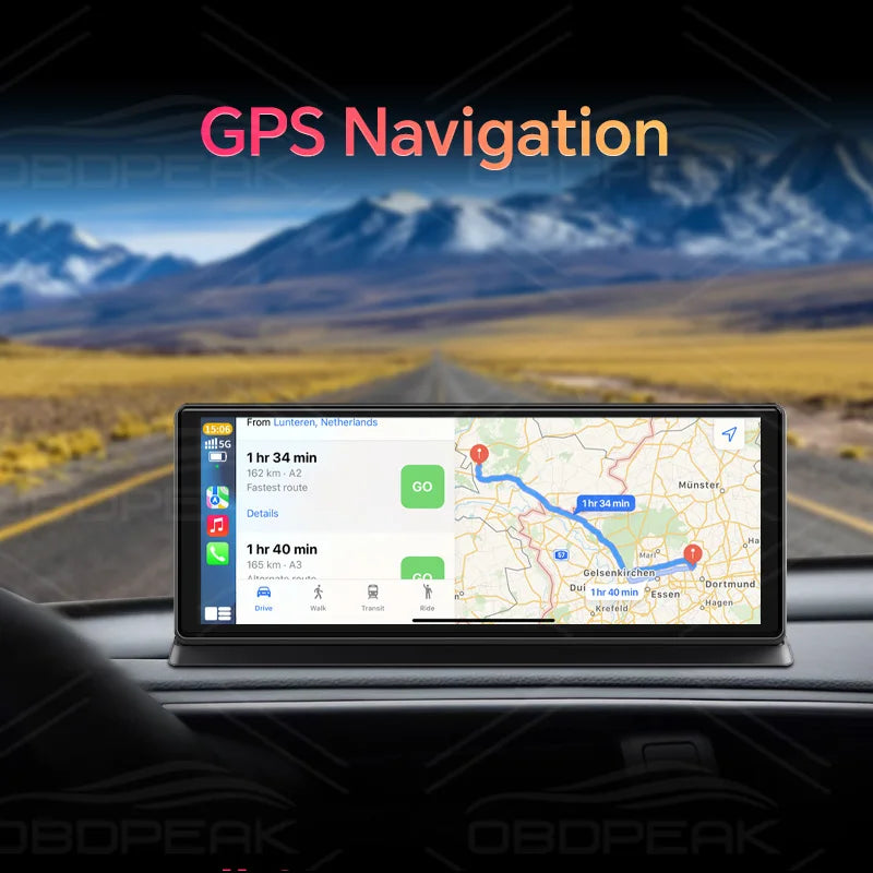 K2 Pro 11.3" 4K Dash Cam — Car DVR with Wireless CarPlay, Android Auto, 5G WiFi & GPS Navigation