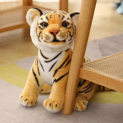 Simulation Tiger & Lion Plush Toy – Kawaii Stuffed Animal Doll, Pillow & Home Decor Gift for Kids