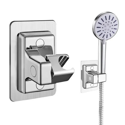 ABS Wall-Mounted Shower Head Holder – Self-Adhesive, Adjustable & Rotatable Handheld Bracket for Bathroom Accessories