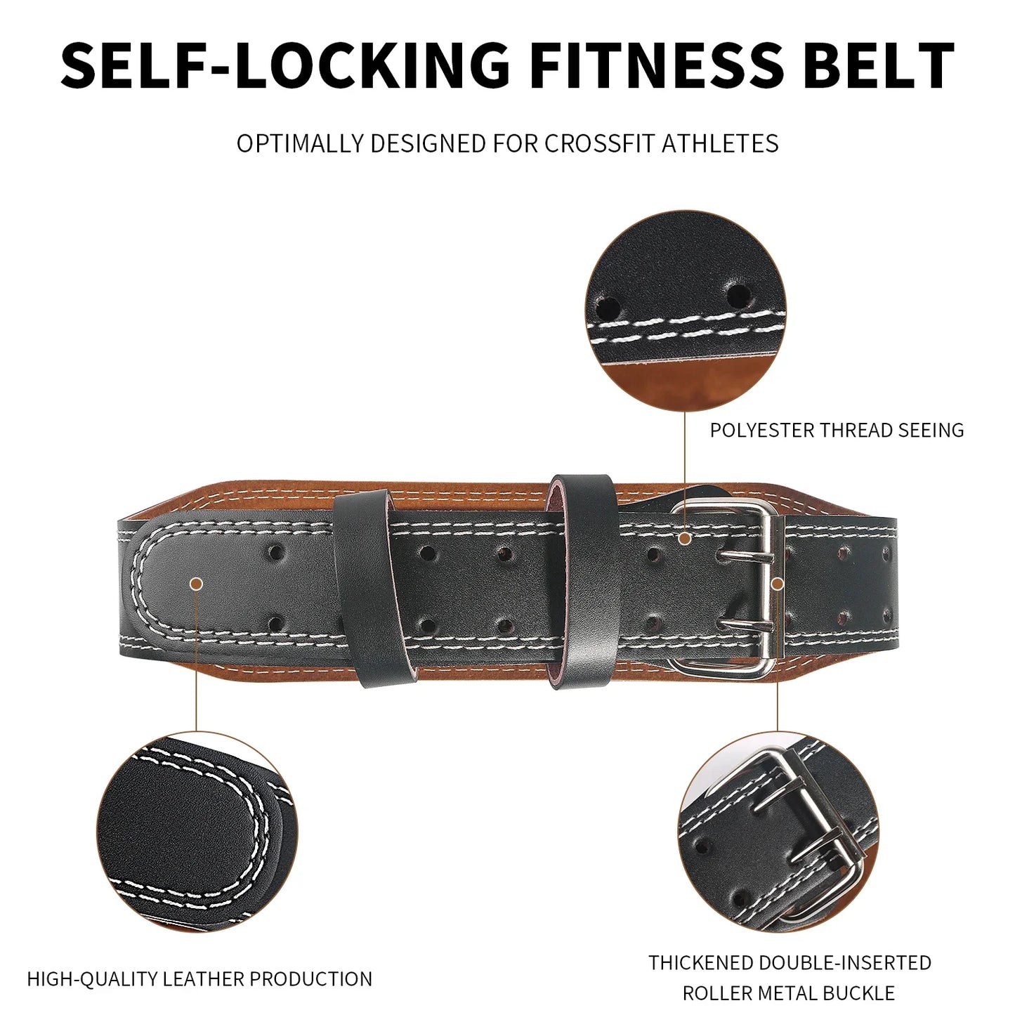 Gym Fitness Weight Lifting Belt: 10.5cm Width for Men & Women - Back Support for Powerlifting, Cross Training, Squats & Workouts