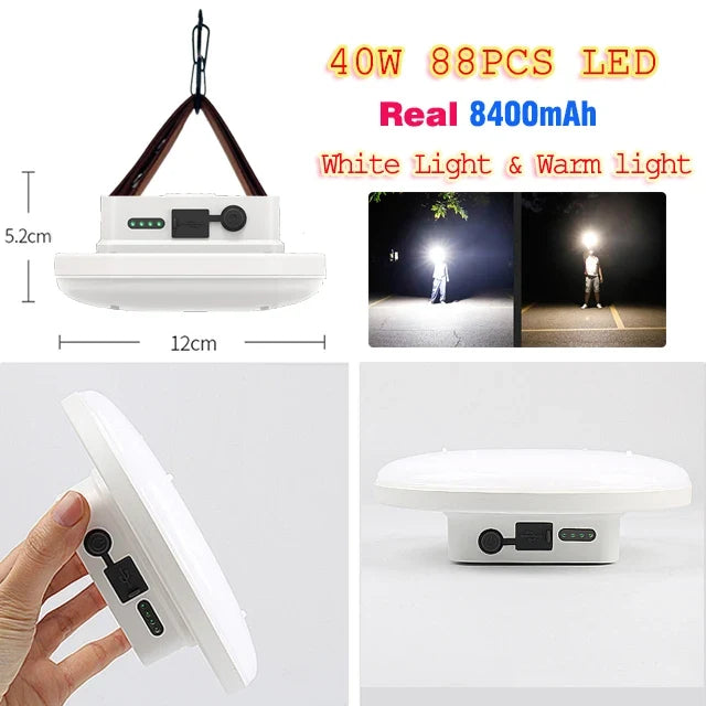 13500mAh 60W Rechargeable LED Camping Lantern – Portable Strong Light Flashlight with Magnet, Ultra Bright Tent & Work Repair Lighting for Outdoor Use