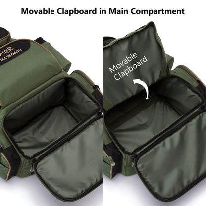 Bassdash Fishing Tackle Backpack – Lightweight Multifunctional Tactical Bag with Tackle Box