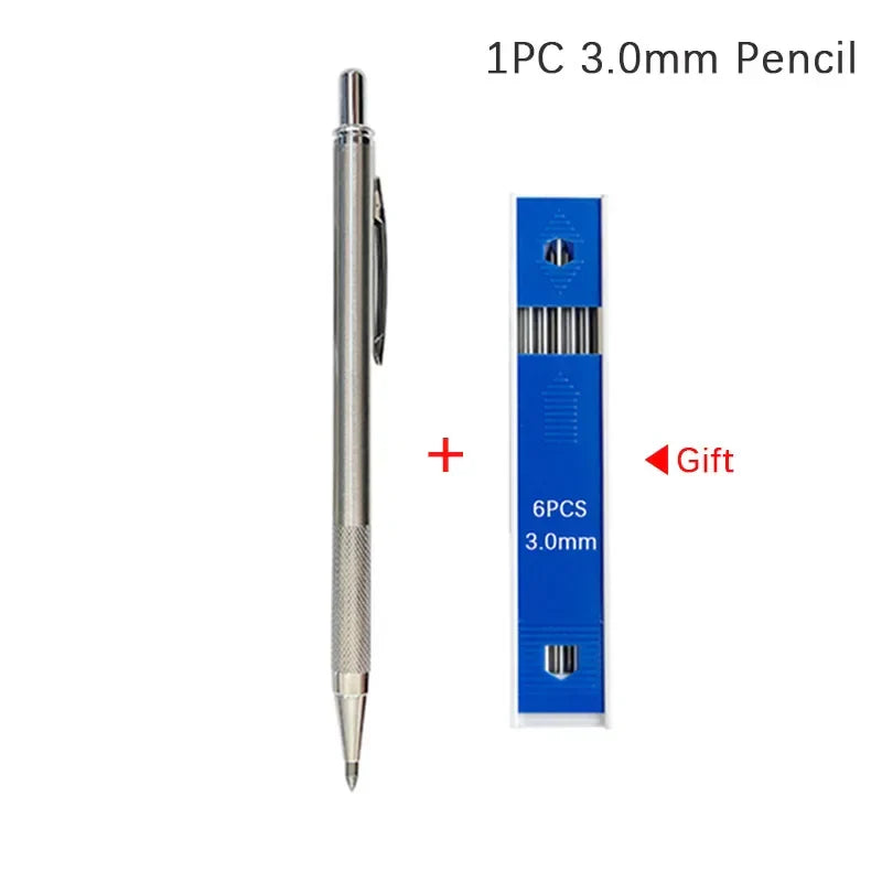 Full Metal Mechanical Pencil Set — 0.3–2.0mm Automatic Pencils for Art, Drawing & School